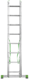 Two-section aluminium multipurpose ladder NV2220 sku 2220208