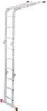 Multipurpose aluminum hinged rung ladder 400 mm width NV1323