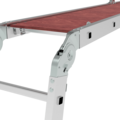 Aluminum multipurpose hinged ladder 400 mm width with platform NV 1332