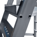 Folding mobile ladder with platform NV 8000055