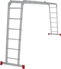 Multipurpose aluminum hinged rung ladder 340 mm width NV2320 sku 2320406