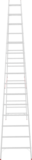 Aluminum double-sided industrial rung ladder with 30×30 mm rungs NV5123 sku 5123215
