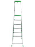 Aluminum stepladder with 130 mm steps and tool tray NV2118 sku 2118106