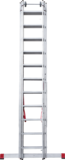 Индустриальная алюминиевая трехсекционная лестница NV5230 артикул 5230311