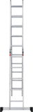 Aluminum multipurpose hinged ladder with one traverse, 340 mm width NV1329 sku 1329405