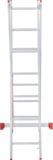 Two-section aluminium multipurpose ladder NV2220 sku 2220207