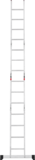 Aluminum multipurpose hinged ladder with one traverse, 340 mm width NV1329 sku 1329234