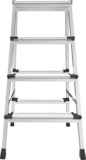 Aluminum double-sided stepladder with 130 mm steps and 350×260 mm platform NV2127