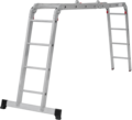 Aluminum multipurpose hinged ladder with one traverse, 340 mm width NV1329 sku 1329404