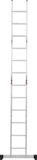 Aluminum multipurpose hinged ladder with one traverse, 340 mm width NV1329 sku 1329403