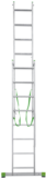 Two-section aluminium multipurpose ladder NV2220 sku 2220208