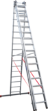 Three-section aluminum industrial multipurpose ladder NV5230 sku 5230316