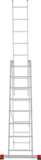 Three-section aluminum multipurpose ladder NV2230 sku 2230308