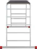 Multipurpose aluminum professional hinged rung ladder 800 mm width with platform NV3333 sku 3333245