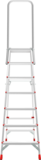 Anodised professional stepladder with 350×260 mm platform and 800 mm safety rail NV3136A sku 3136107A