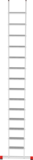 Индустриальная алюминиевая приставная лестница с развальцованными ступенями 80 мм NV 5214 артикул 5214114