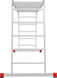 Профессиональная алюминиевая шарнирная лестница-трансформер, ширина 650 мм NV 3322 артикул 3322405