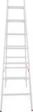 Aluminum double-sided industrial rung ladder with 30×30 mm rungs NV5123