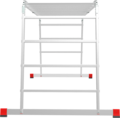 Multipurpose aluminum professional hinged rung ladder 800 mm width with 80 mm flanged steps NV3326 sku 3326404