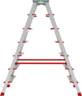 Anodised double-sided professional stepladder NV3127A sku 3127207A