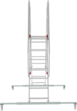 Industrial mobile double-sided scaffold ladder with platform NV5520 sku 5520208