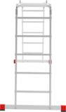 Multipurpose aluminum professional hinged rung ladder 500 mm width with 80 mm flanged steps NV3324 sku 3324245