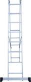 Two-section aluminum multipurpose ladder NV1220