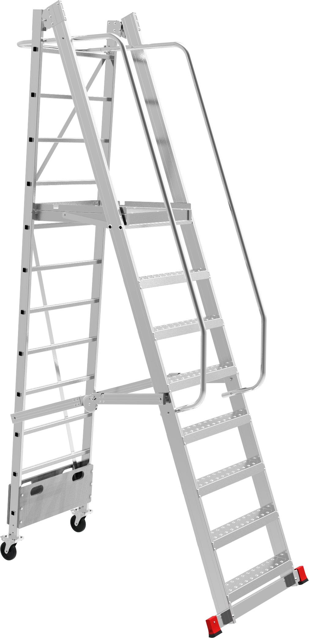 Professional mobile folding platform ladder NV3540