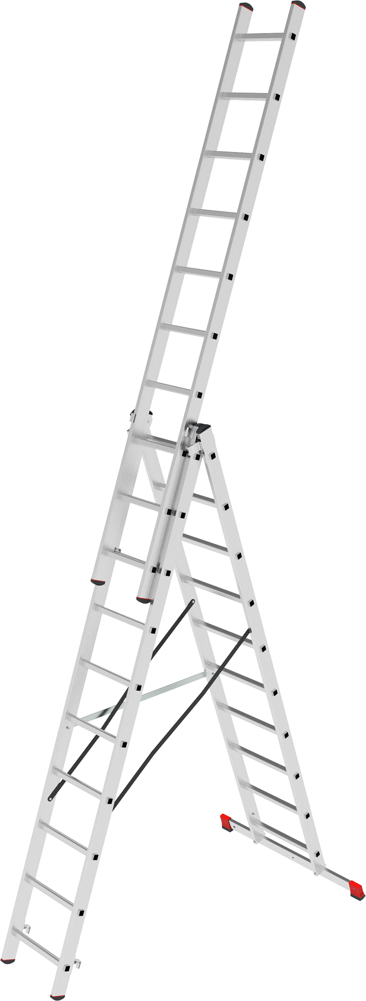 Three-section aluminum multipurpose ladder NV2230