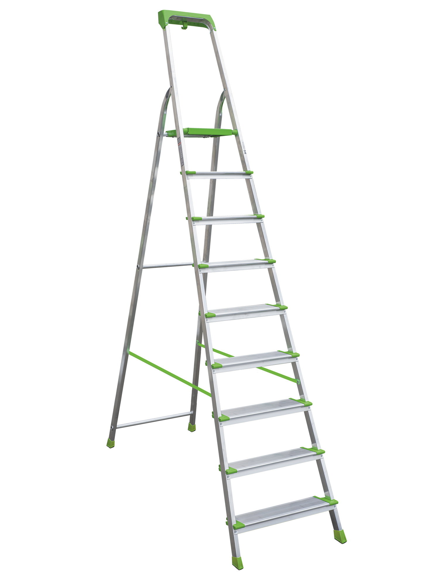Aluminum stepladder with 130 mm steps and tool tray NV2118 sku 2118109