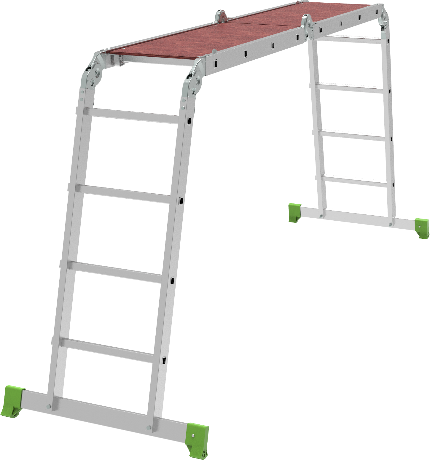 Лестница-трансформер алюминиевая с помостом, ширина 400 мм NV2332