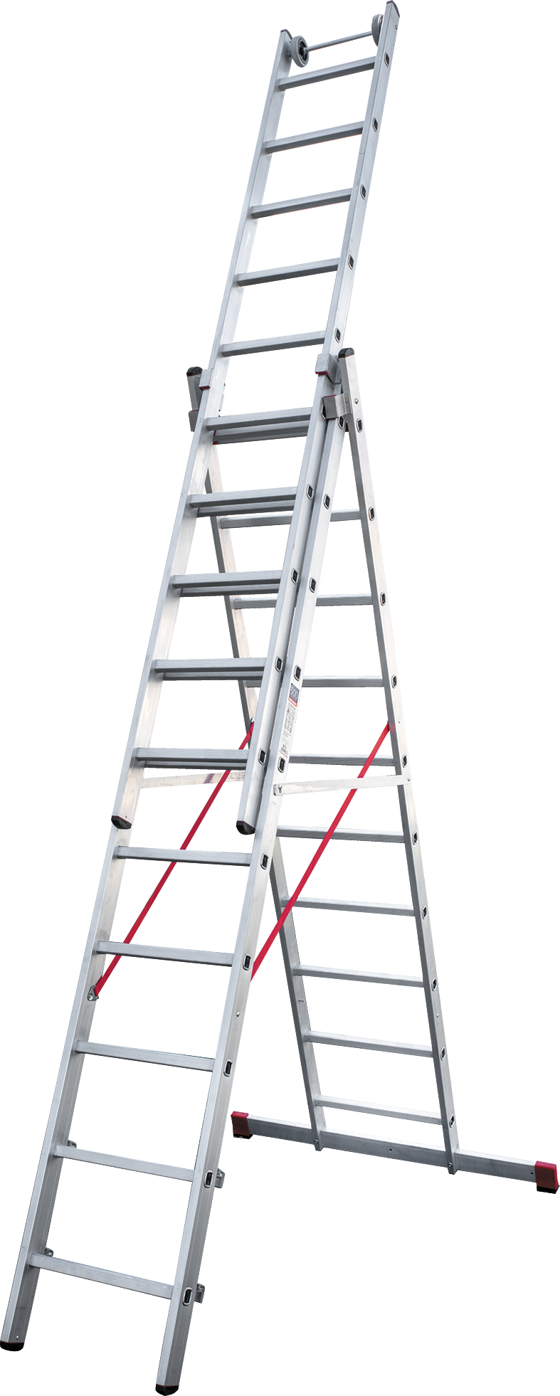 Three-section aluminum industrial multipurpose ladder NV5230