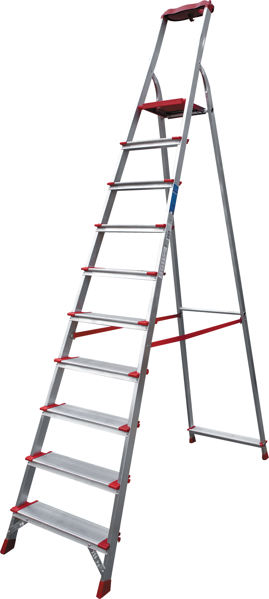 Aluminum industrial stepladder with tool tray NV5150 sku 5150110