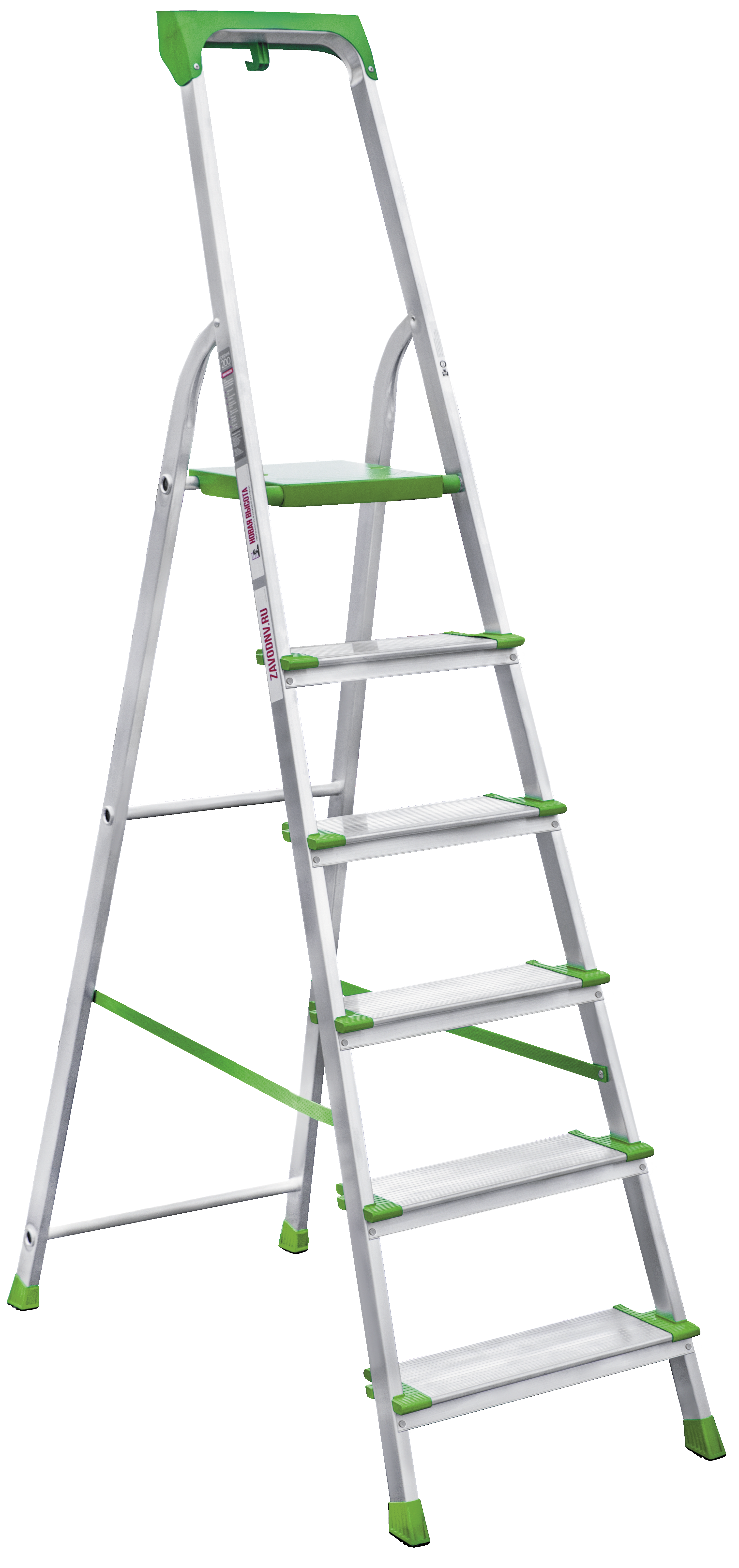 Aluminum stepladder with 130 mm steps and tool tray NV2118 sku 2118106