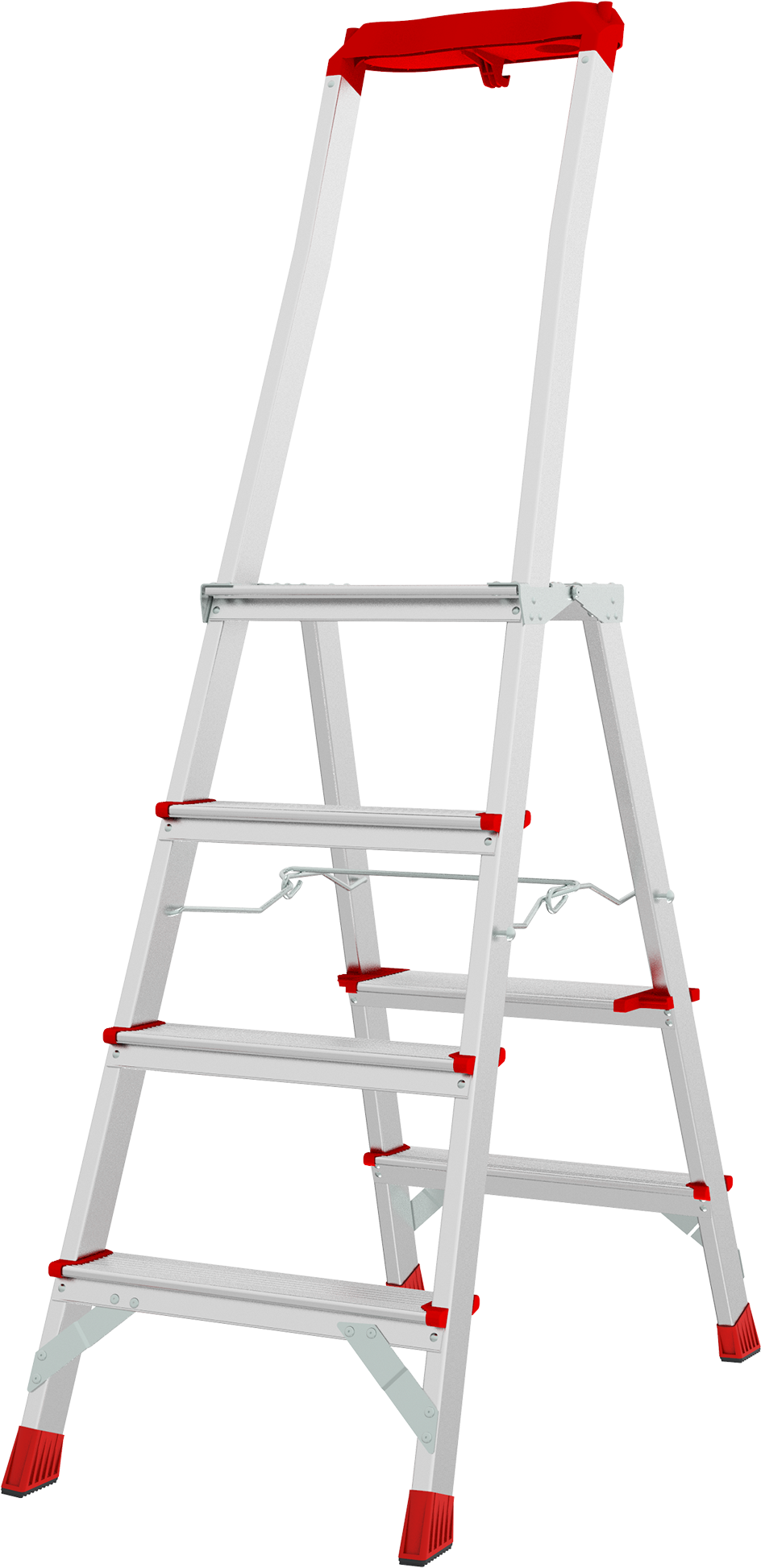 Anodised professional stepladder with 350×260 mm platform and tool tray NV3135A sku 3135104A
