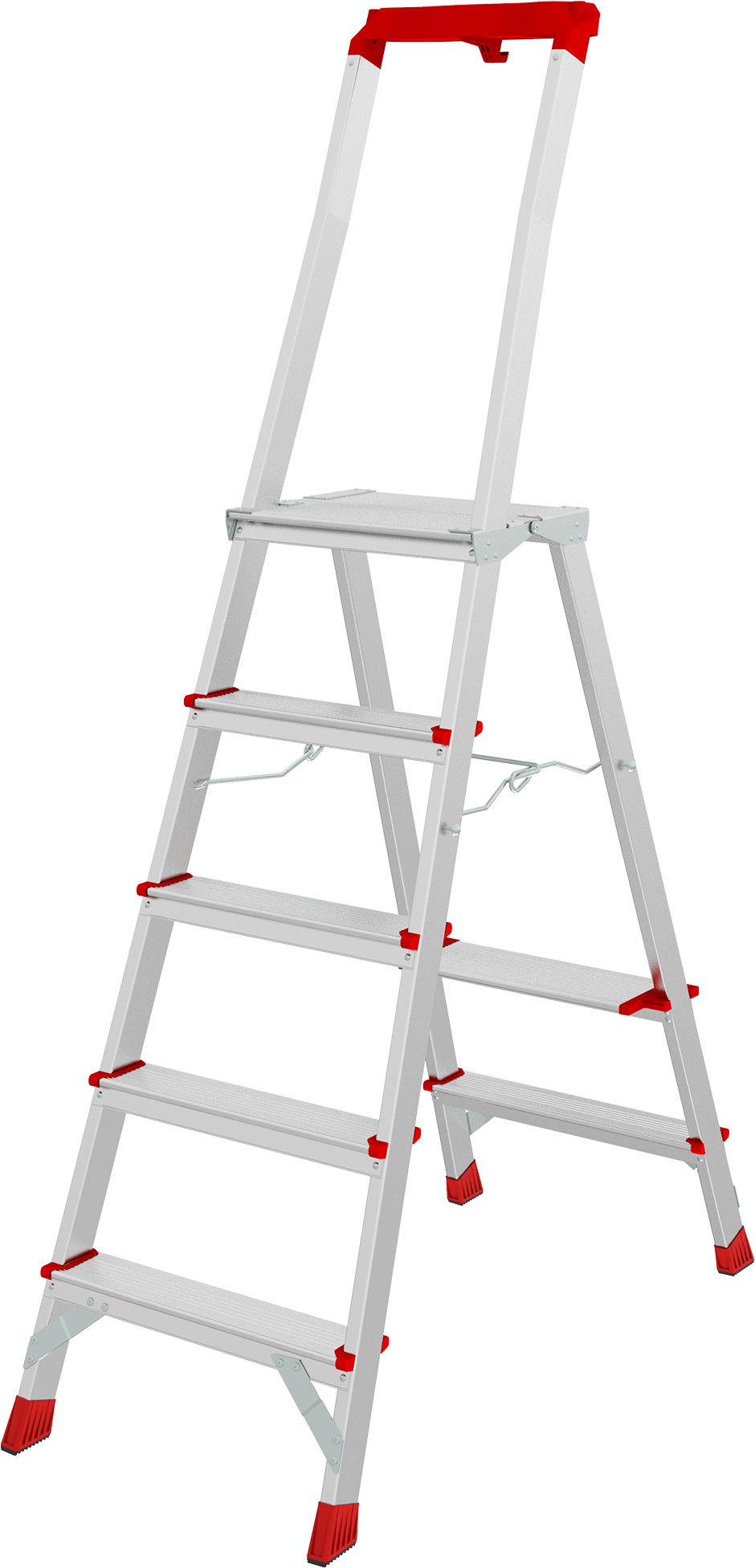 Anodised professional stepladder with 350×260 mm platform and tool tray NV3135A sku 3135105A