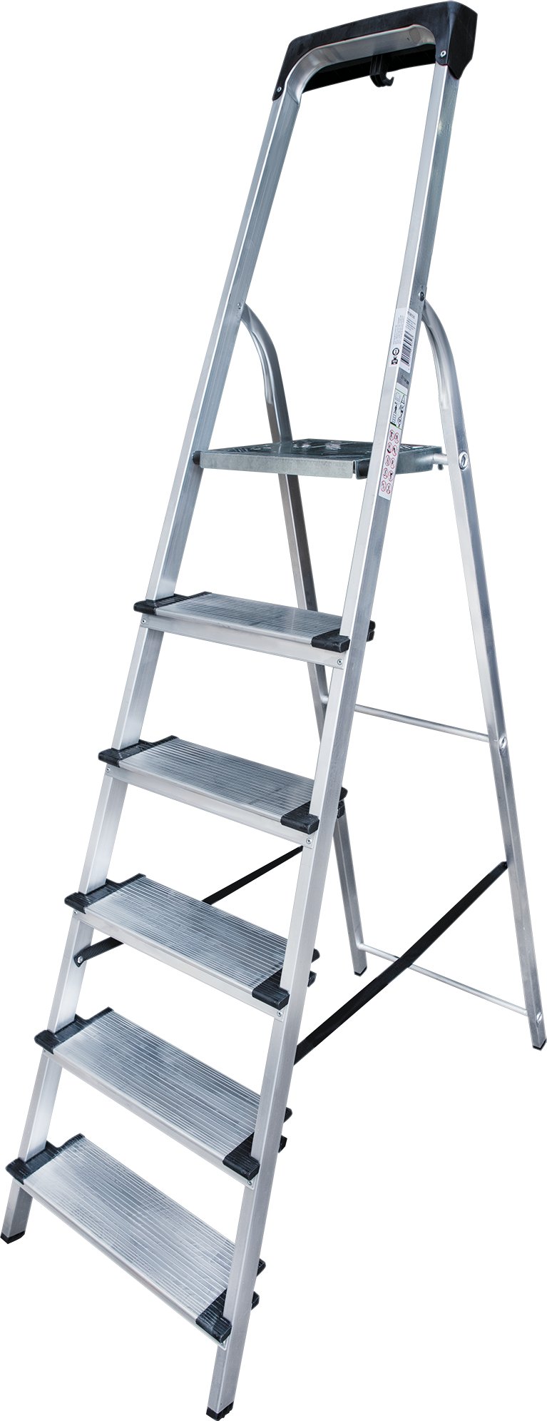 Aluminum stepladder with 130 mm steps and tool tray NV1118 sku 1118106