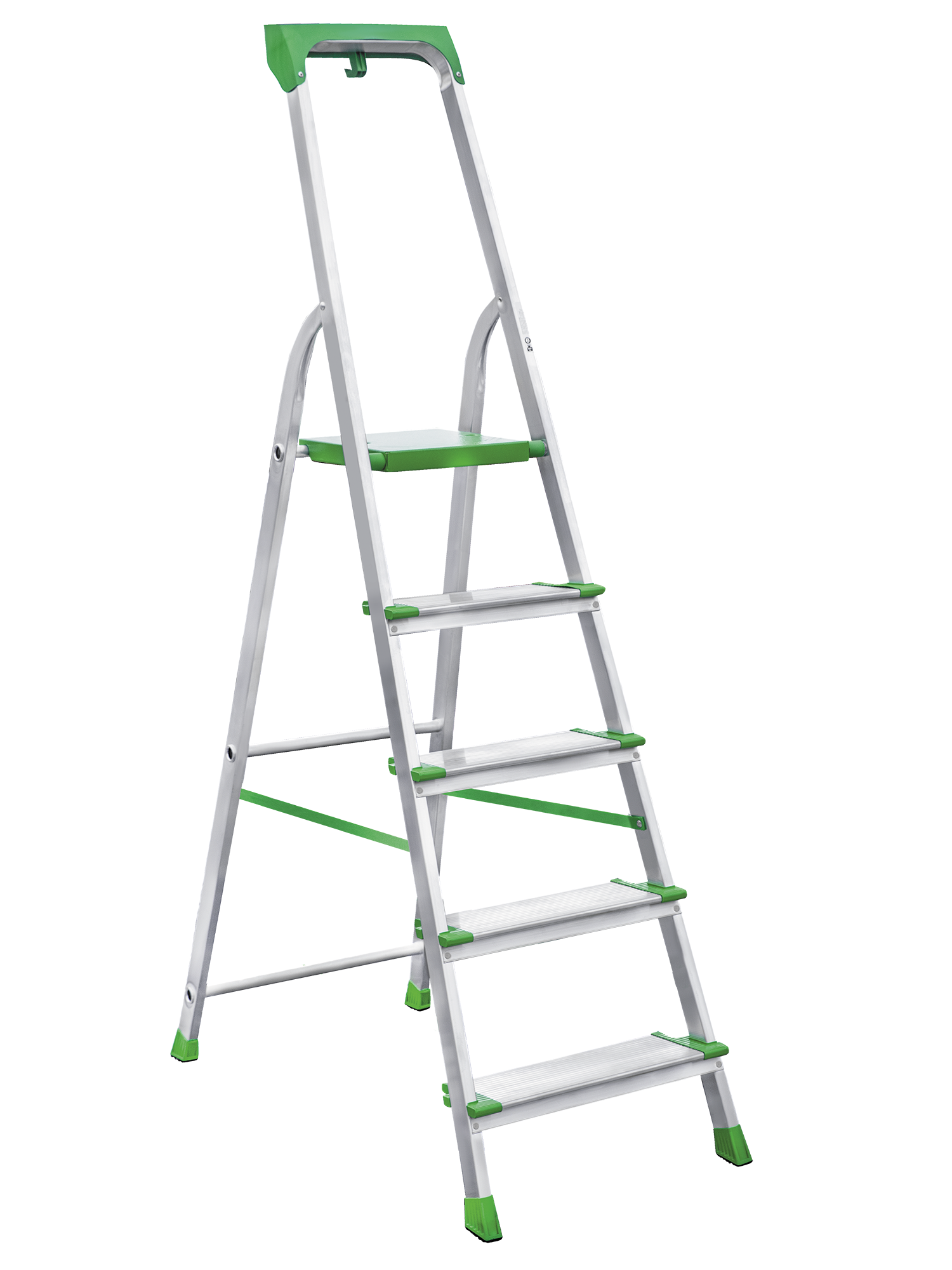 Aluminum stepladder with 130 mm steps and tool tray NV2118 sku 2118105