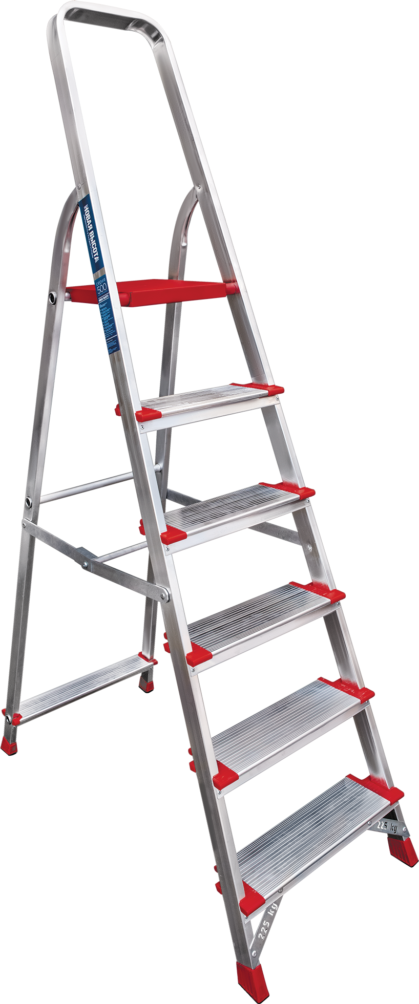 Aluminum industrial stepladder with metall ties NV3119