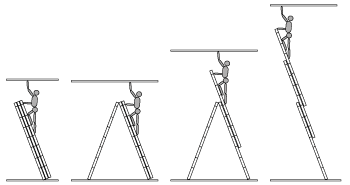 Варианты использования трехсекционной лестницы NV 300